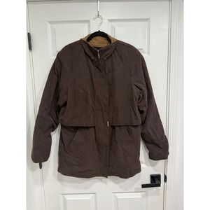Braetan Mens Brown Full Zip Jacket Size M Lightweight Casual Outerwear